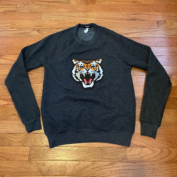 Crewneck Sweatshirt by SOUNDOFF | Savage Beast 🐯 Deep Gray Heather (XS) - NWOT - Picture 4 of 4